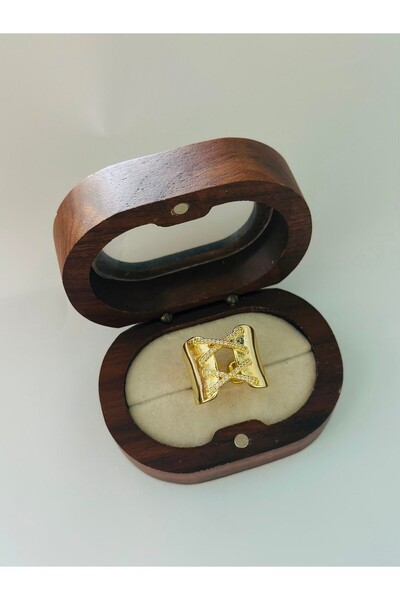 BYYEŞO X Detail Thick Adjustable Steel Ring