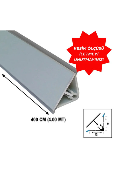A1 Süpürgelik Alüminyum Profil 15x15 Üçgen Model Mat Eloksal