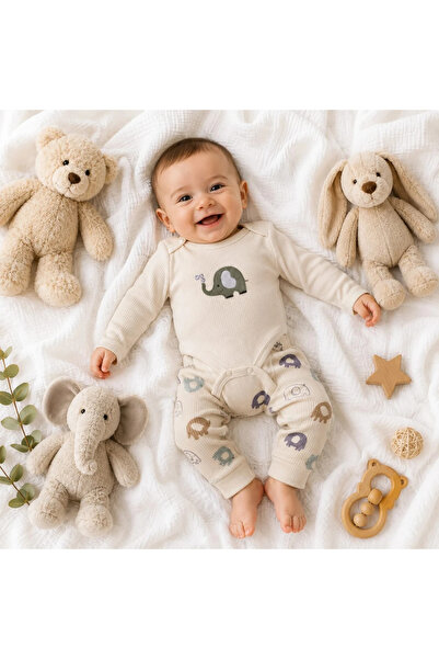 BEBELON Fil Detaylı 2 li Bebek Takım