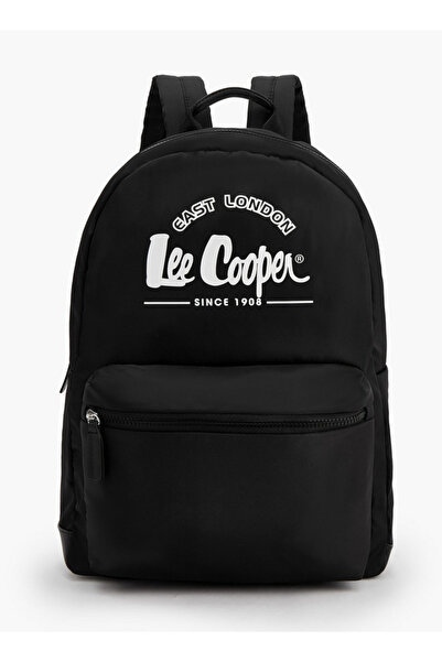 Lee Cooper Logo Print Backpack with Front Pocket