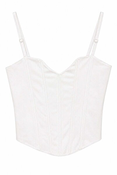 lizge giyim ASKILI CROP KOT BLUZ