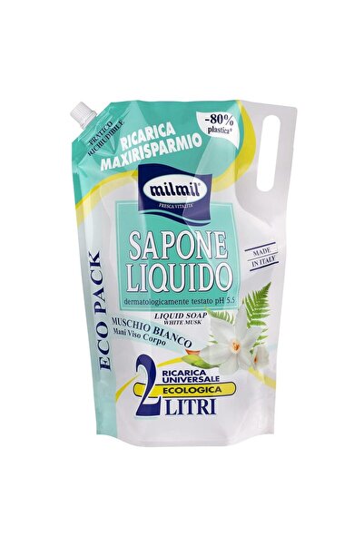 Milmil Professional Sapun Lichid, Milmil, Rezerva 2 L Muschio Bianco,