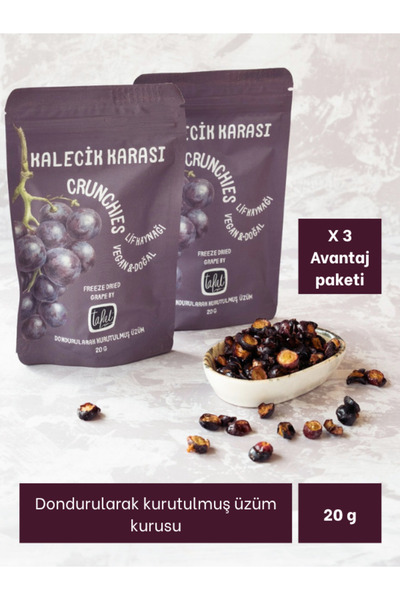 Dondurularak Kurutulmuş Kalecik Karası Üzümü - 20g X 3