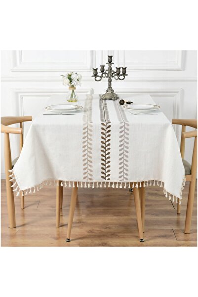 NO BRAND Față de masă decorativă 140X240 Boho 095 cu franjuri