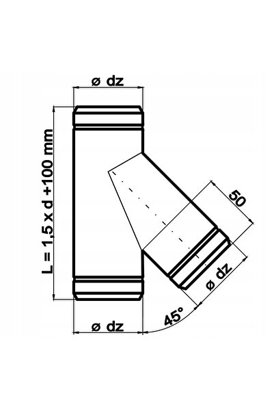 NO BRAND Niplu Triunghiular Rotund Galvanizat Central 100mm/45 °   Tubulatură...