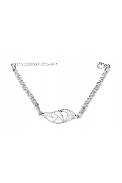 NO BRAND Brățară italiană Calza Silver placată cu rodiu Italia