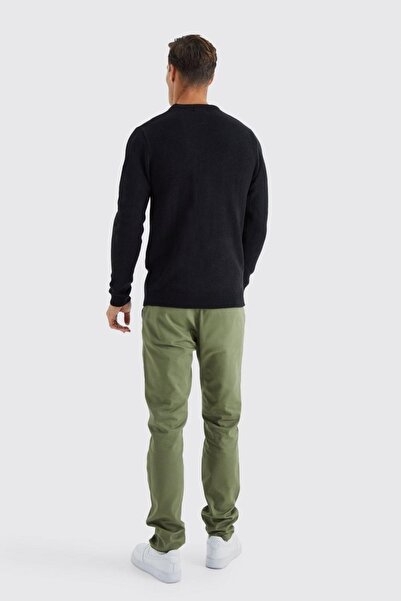 NO BRAND Pulover negru simplu, clasic, cu imprimeu Moș Crăciun, Boohooman XL