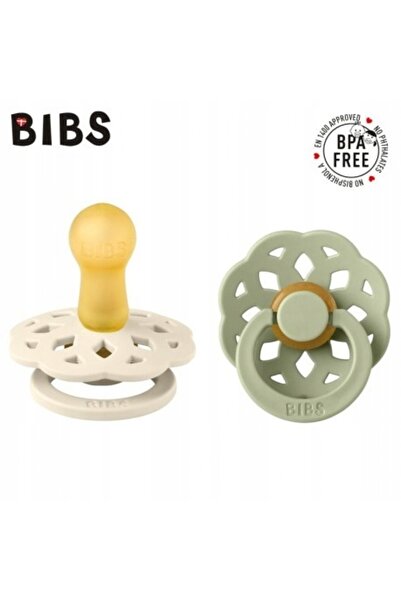 NO BRAND Smoczek Bibs Boheme Set Rotund 2 Bucăți Cauciuc 0 M+ Ivory&Sage