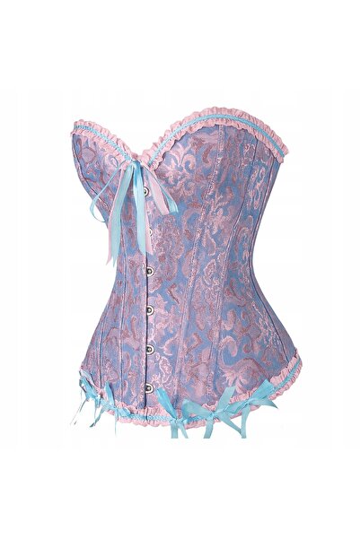 NO BRAND Corset peste bust, cu șireturi, pentru modelarea taliei, gotic, cosp...