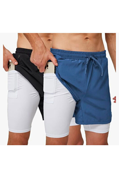 OMS Set de 2 perechi de pantaloni scurți de alergare