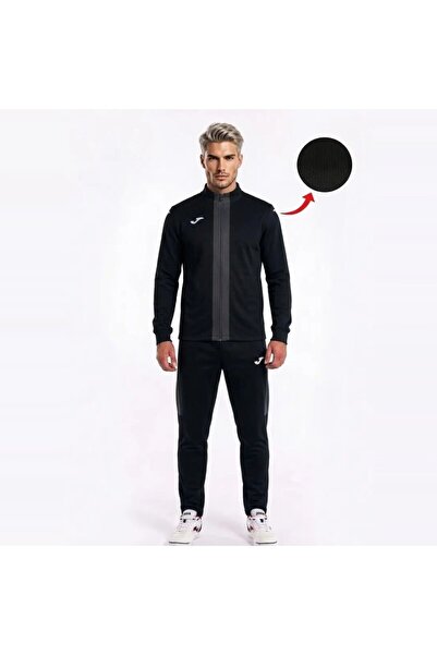 Joma 9212423 Stadio Men's Tracksuit Set - Black/Grey