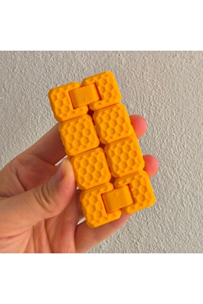 3DAtölyeMaker Katlanabilir Sonsuz Stres Küpü Sarı (Ekstra Dayanıklı)