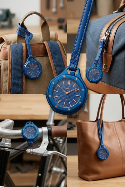 Dossimo ساعة Boyol Pop Bag Charm للجنسين، إكسسوارات D-Sport باللون الأزرق الداكن D-403