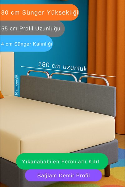 yatella New Generation Bed Barrier 180 cm Pink - with Wire Mesh