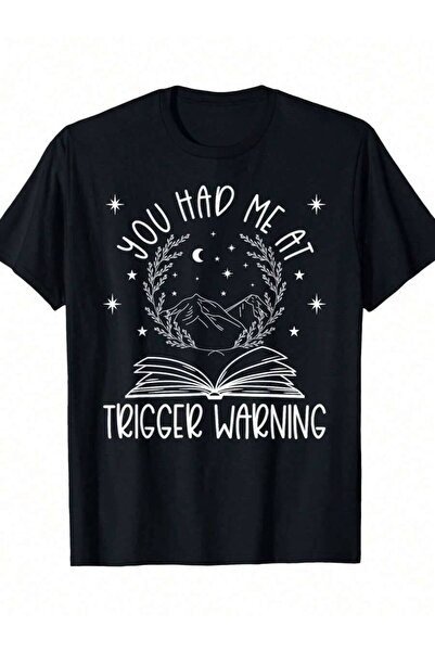9TAY 220 جرام قطن - تي شيرت نسائي بتصميم Dark Romance Warning Spicy Book Merch