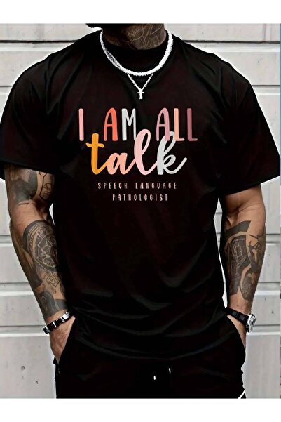 4CR تي شيرت 100% قطن بطبعة I'm All Talk SLP Gift Speech Language Pathologist ...