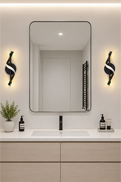 Fer Avize Felo Aplik (2 ADET) Modern Tasarım Dekoratif Led (GÜN IŞIĞI) (PİLLİ...