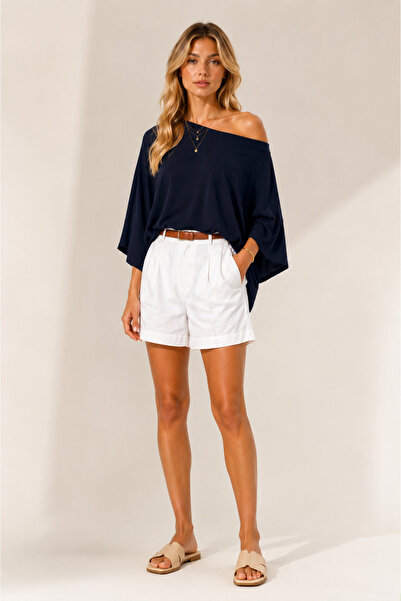 WE&ME Women's Boat Neck Bat Sleeve Loose Blouse Comfortable Fit Daily Stylish...