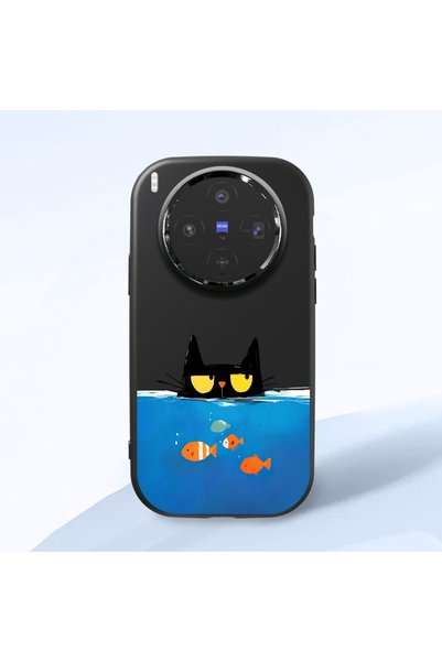 ucuc Vivo X300 Compatible Shock-Absorbing Camera Protected Black Silicone Case