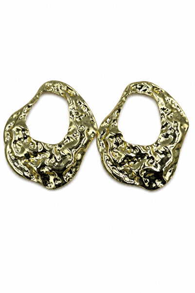 Jack Ferrero Yellow Color Forged Textured Irregular Oval Shaped Women's Bijou...