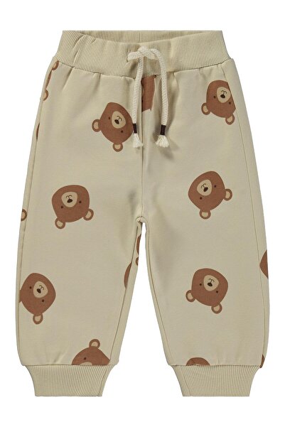Civil Baby Teddy Bear Printed 6-18 Months Sweatpants - Beige