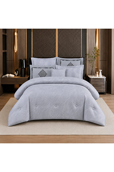 ShinyFlower Luxury Jacquard 7-Piece Comforter Set | 220×240cm Comforter | 400...