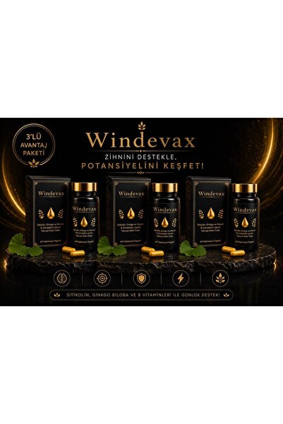 3 Kutu Avantaj Paket - 60 Kapsül Sitikolin, Ginkgo Biloba, B1 Vitamini, B6 Vitamini, B12 Vitamini