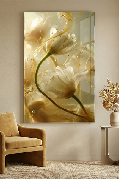 ARTAGE Glass Table Wall Decoration (Unbreakable) - Home Office Decorative Ite...
