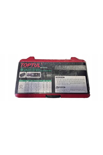 TOPTUL Set de 8 piese pentru demontarea prezoanelor de roată 1/2" JGAI0802