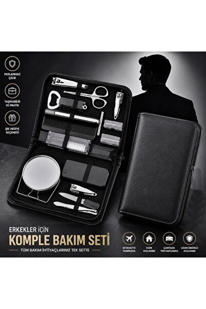 newnet Premium 13-Piece Manicure and Pedicure Care Set for Men |   Stainless ...
