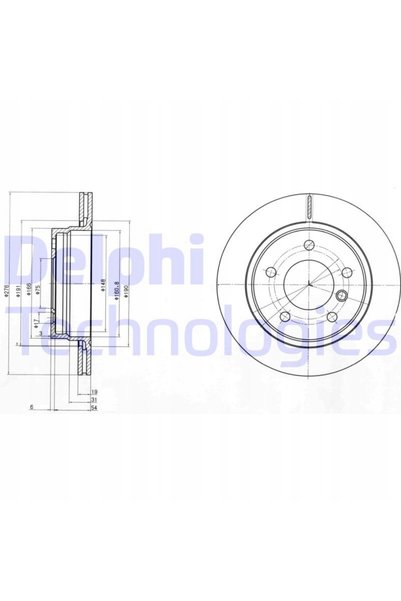 Delphi Home HAM TYL DISC 276X19 V