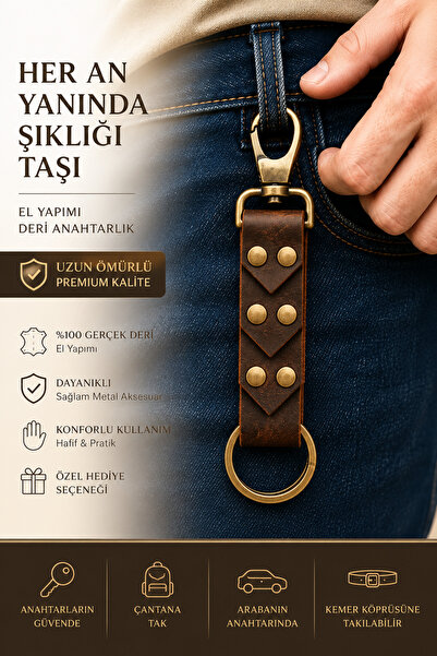 Doraz Handmade Genuine Leather Belt Keychain |   Handmade Crazy Horse Leather...