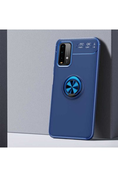 Ummeslem Silicone Ravel Cover with Rotatable Ring Stand for Xiaomi Redmi 9t C...