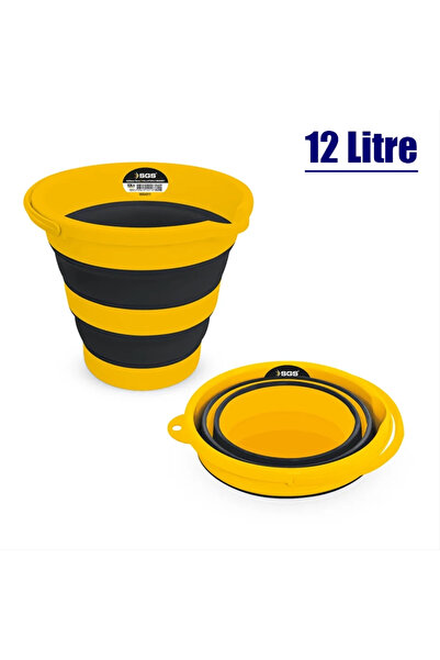 Genel Markalar 12 Litre Katlanır Katlanabilir Kova Yer Kaplamayan Akordiyon T...