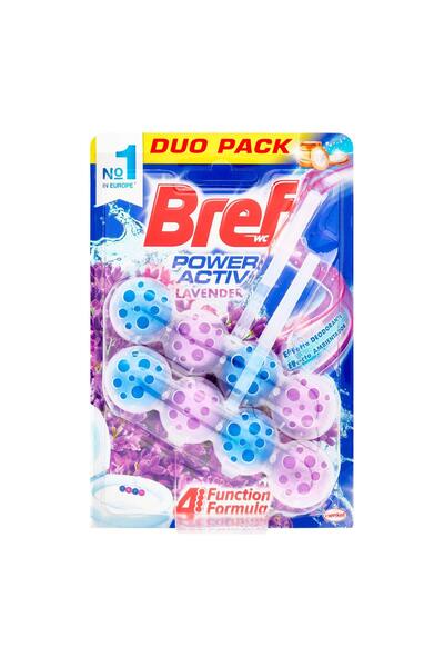 Bref Power Aktiv Odorizant WC Bile, 2x50g, Blue Aktiv Flower, Parfum de Lunga...