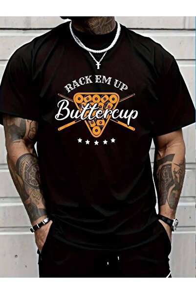 NOURAM تي شيرت 100% قطن من Rack Em Up Buttercup - تي شيرت فريق البلياردو للرج...