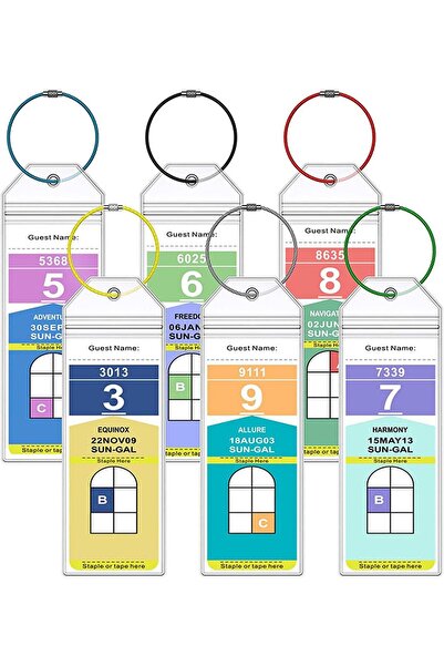 Arabest 6-Pack Cruise Luggage Tag Holders,Clear Waterproof,18 x 6cm,with Stee...