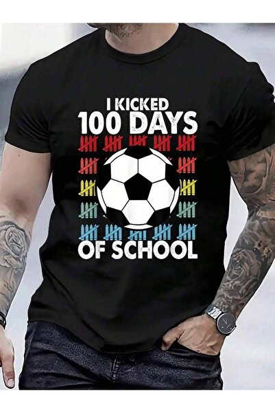 799 100% Cotton I Kicked 100 Days Of School 100th Day Smarter Soccer Boys T-S...