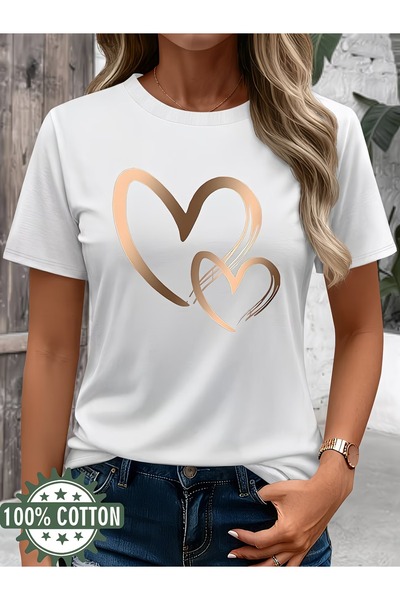 puolikuu Unisex Comfortable Fit Tshrit Printed Tshirt