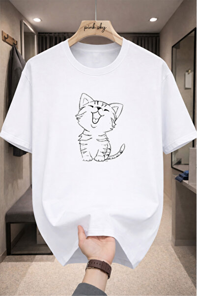 Pink Sky Premium Oversize T-Shirt 100% Cotton Unisex Comfortable Fit Trending...