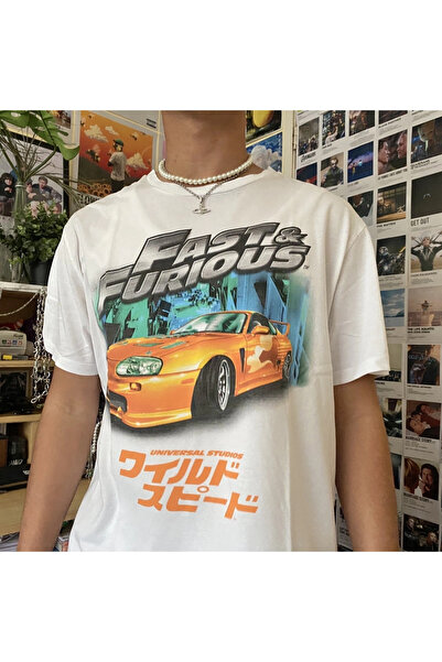 Grafftee Clothing تي شيرت مطبوع عليه Fast And Furious للجنسين مقاس كبير