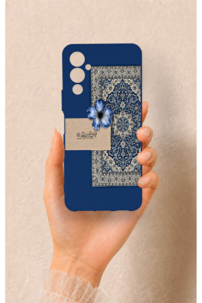 Vip Case Tecno Pova Neo 4 Uyumlu Mavi Etnik Halı Desenli Silikon Kılıf