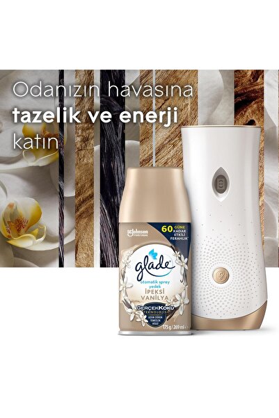 Glade Otomatik Sprey + İpeksi Vanilya Yedek 269 Ml ve Temiz Çarşaf & İpeksi Vanilya Yedek Sprey Seti