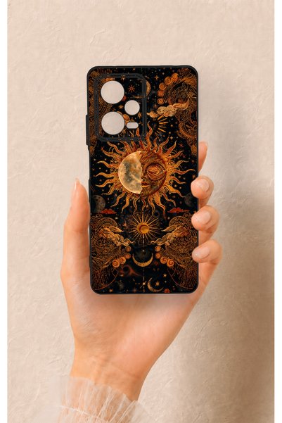 Vip Case Redmi Note 12 Pro 5G Uyumlu Mistik Güneş Desenli Silikon Kılıf