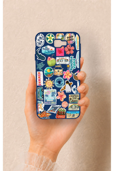 Vip Case Samsung J7 Prime Uyumlu Summer Vibes Desenli Silikon Kılıf