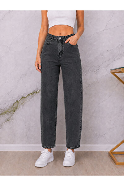 sion jeans بنطلون جينز نسائي مريح بخصر مرتفع من Fume Boy Friend Mom Jean للمو...