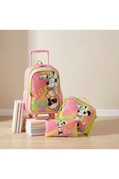 Disney Minnie Mouse Print 3-Piece School Trolley Bag Set for Girls 13+ Years ...