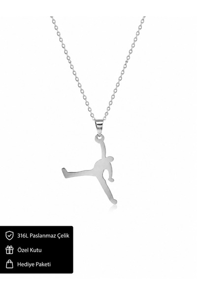 HER ŞEY NOTA www.herseynota.com 316L Stainless Steel Basketball Player Silhou...