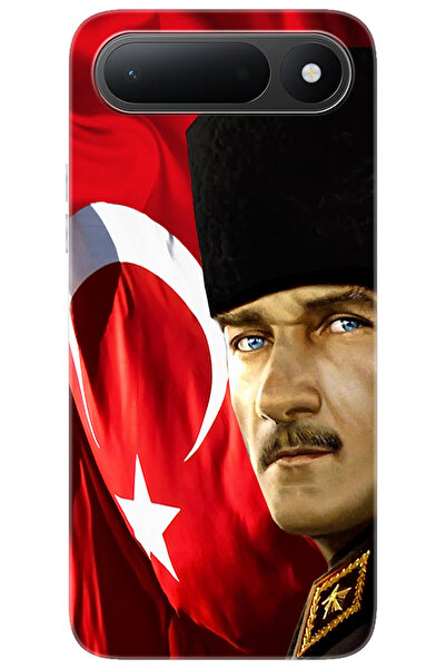 TECNO Spark 50 5G (KN8) Uyumlu Kılıf Desen Baskılı Silikon Atatürk ve Türk Ba...
