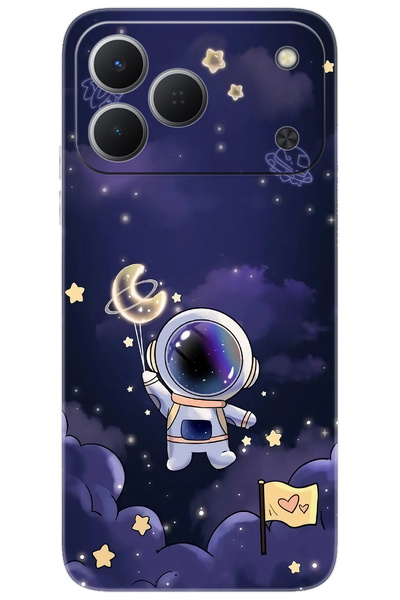 TECNO Spark 50 4G (KN4n) Uyumlu Kılıf Desen Baskılı Silikon Astronot STK:738 ...